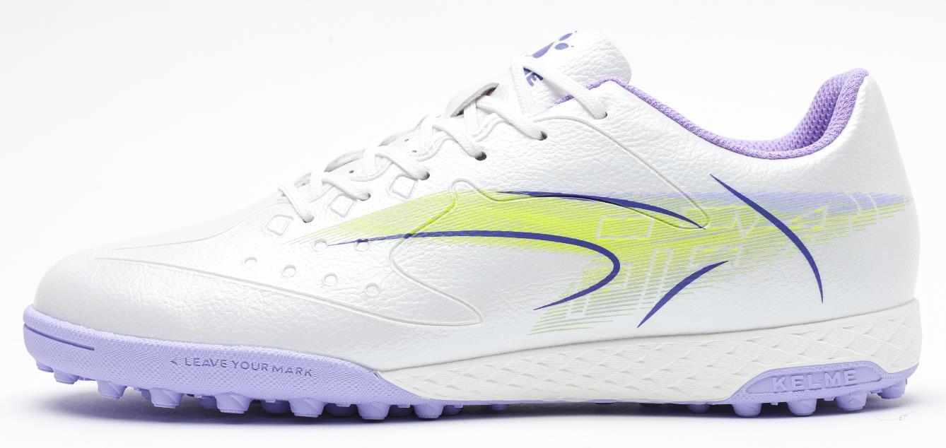 Kelme V-MACH 3.0.4 Speed Soccer Cleats (MG) – 8621ZX1409-White/Purple-7-Kelme USA