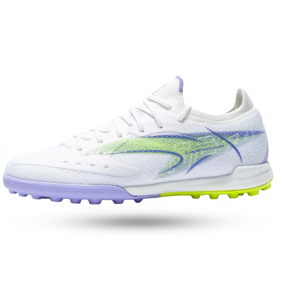 Kelme FLASH 6.0.4 Control Soccer Cleats (TF) – 8621ZX1406-White/Purple-6-Kelme USA