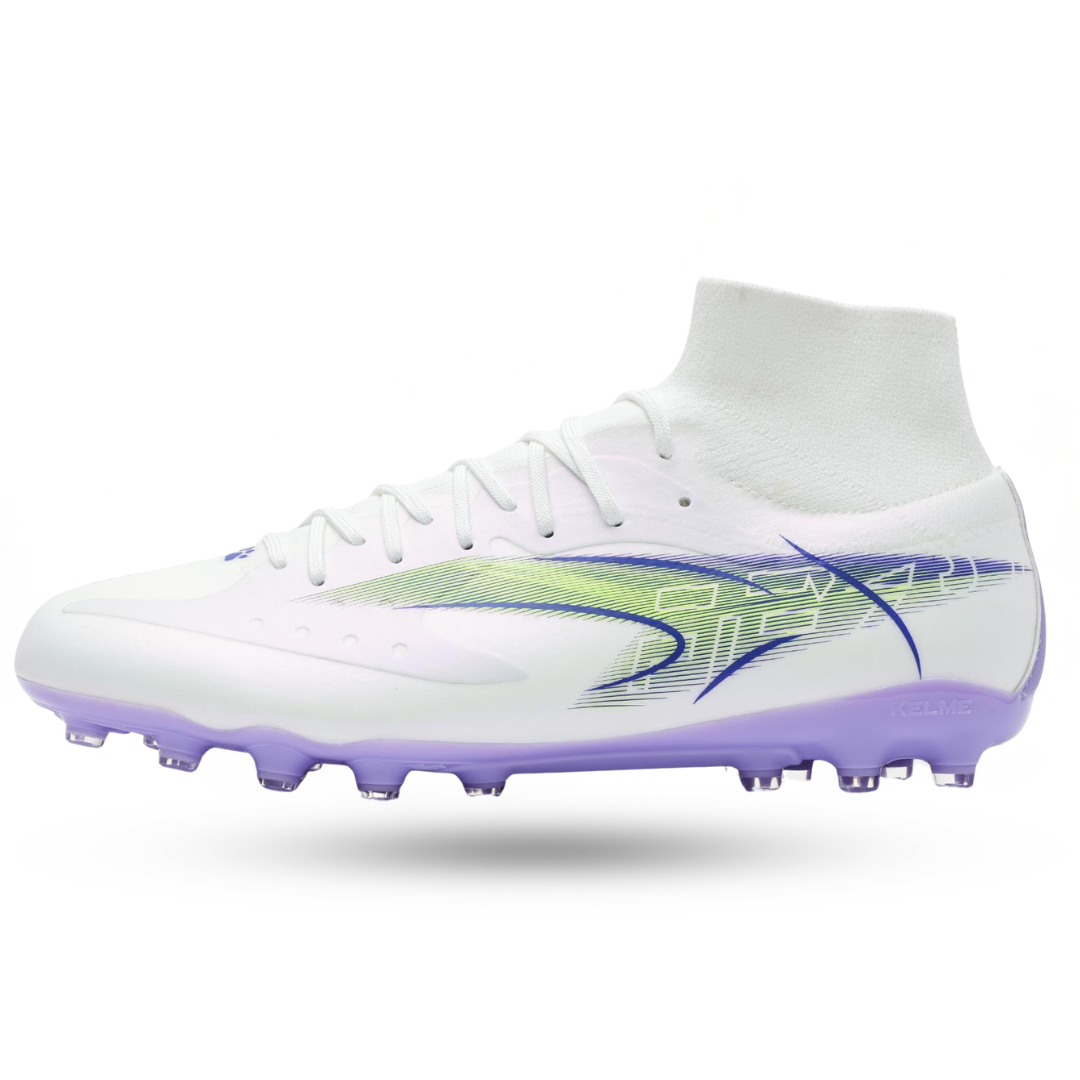 Kelme FLASH 6.0.3 Control Soccer Cleats (MG) – 8621ZX1407-White/Purple-6-Kelme USA