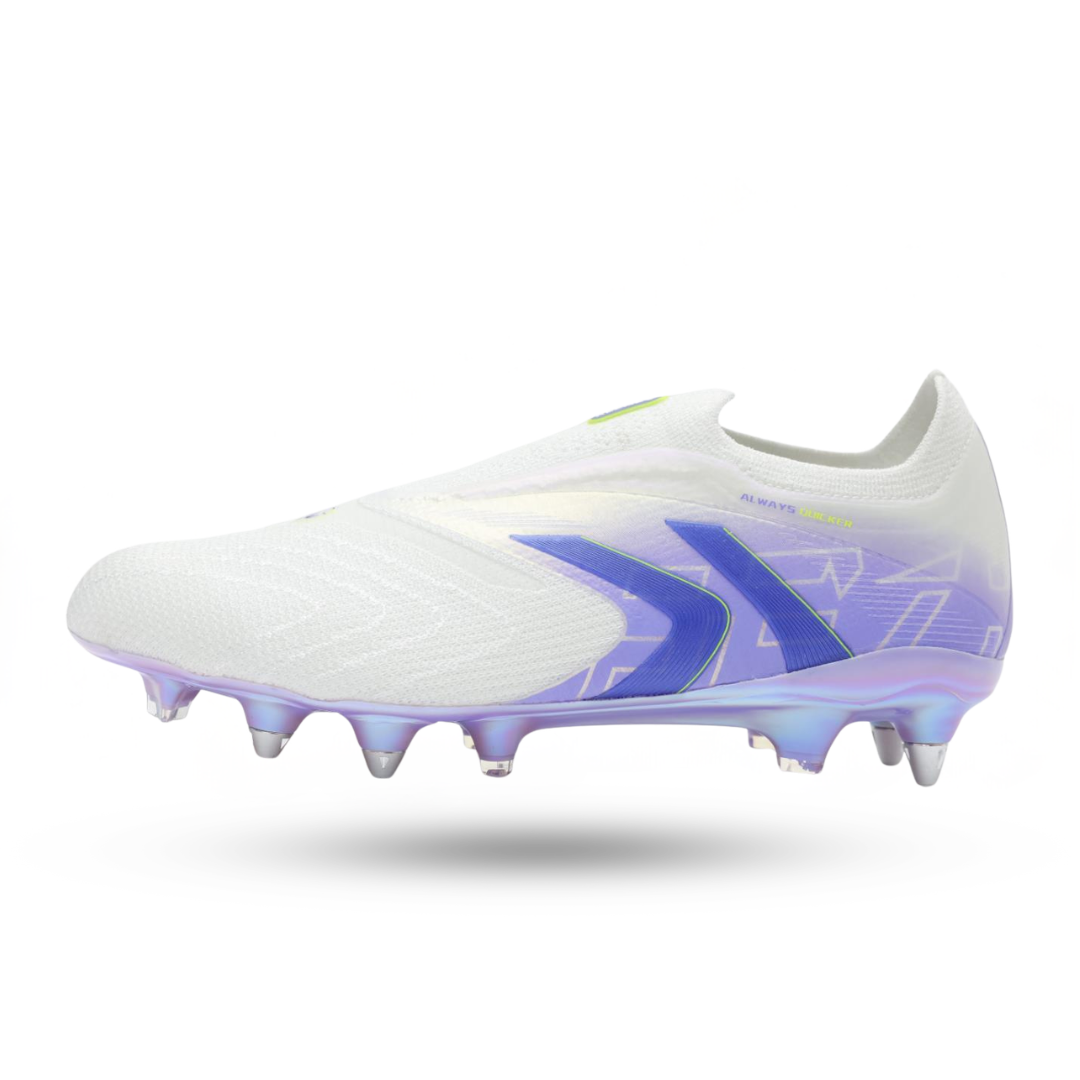 Kelme V-MACH 3.0.6 Speed Soccer Cleats (SG) – 8621ZX1417-White/Purple-6-Kelme USA