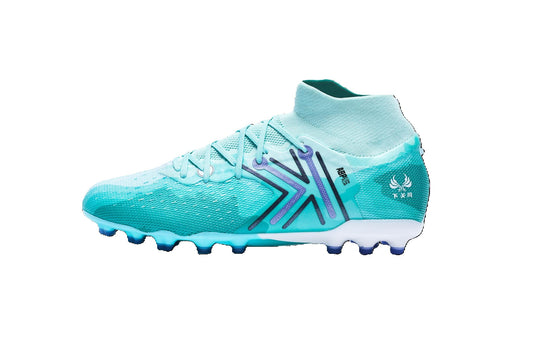 Kelme Men's Command-and-Control Soccer Shoes (MG) in aqua, designed for high performance on multi-ground surfaces.