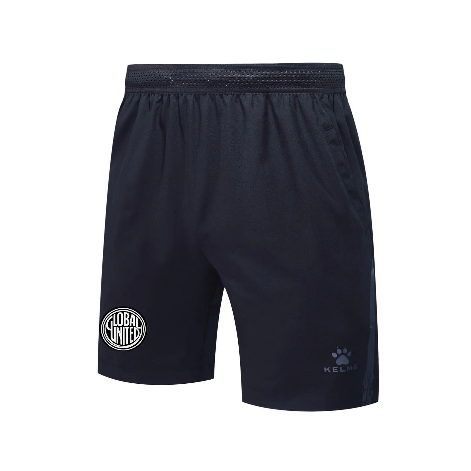 Global United FC Black Shorts with Gray Panels | Kelme Store USA