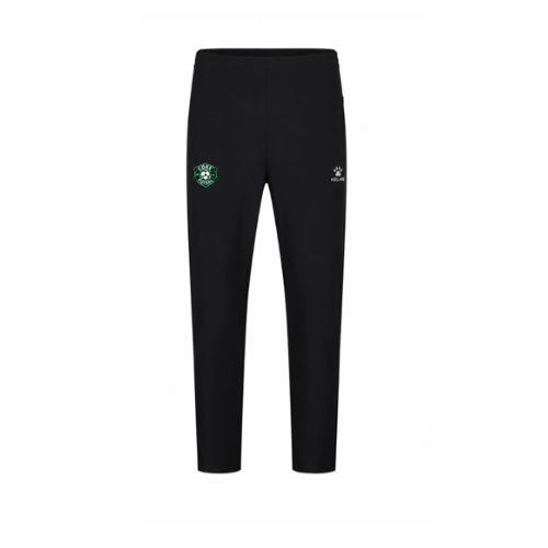 Black straight training pants with Kelme logo on legs