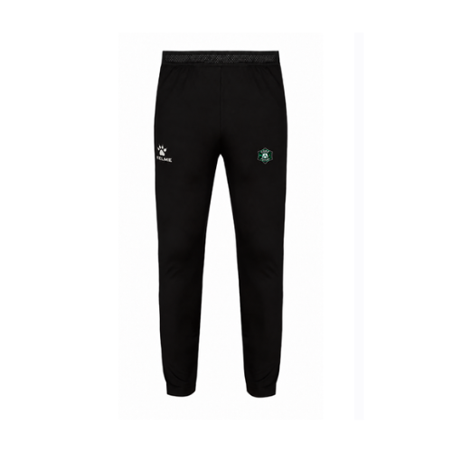 Kelme black futsal jogger training pants with elastic waistband and ankle cuffs