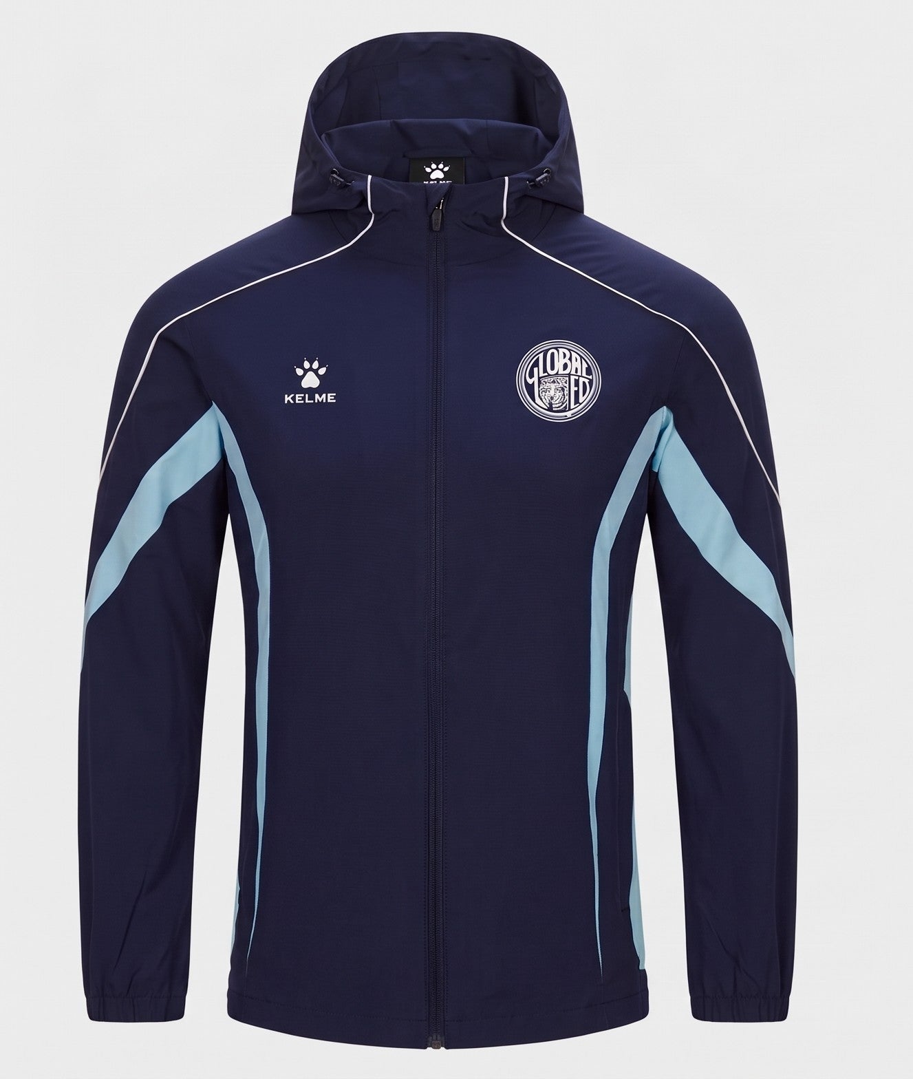 Global United FC Training Navy Hooded Jacket  | Kelme Store USA