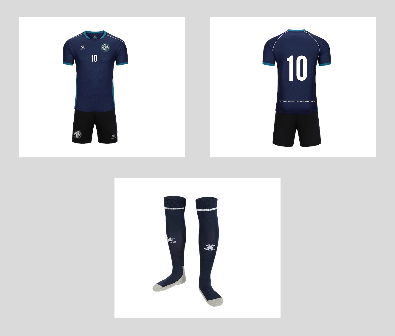 Global United FC Navy Match Uniform Set | KELME Store USA