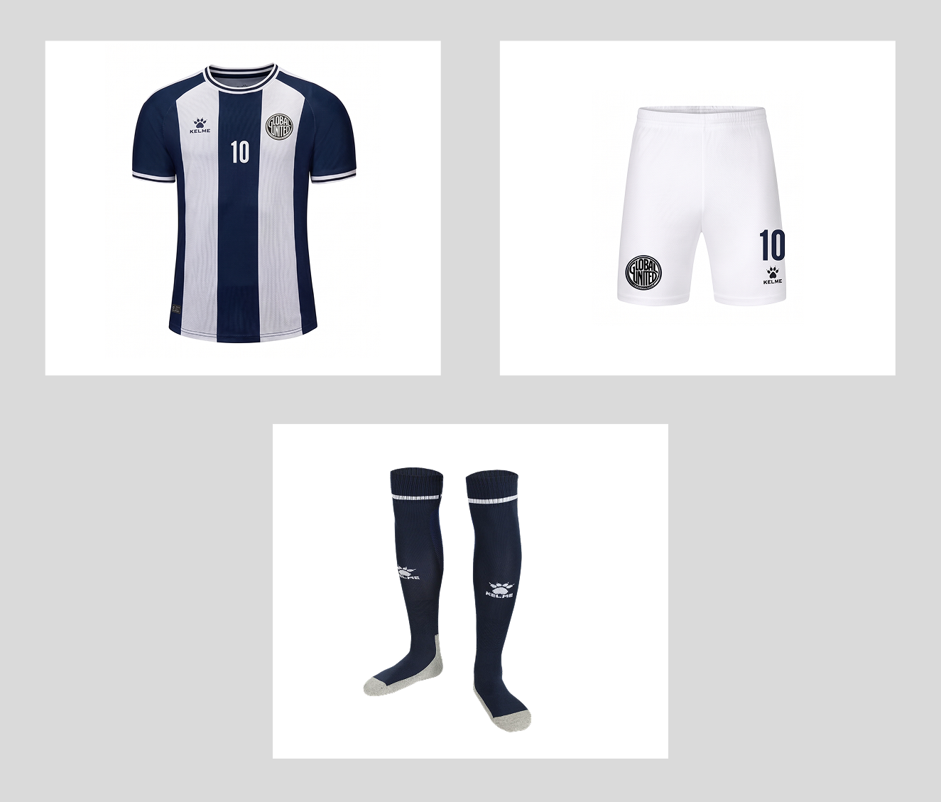 Global United FC Striped Match Uniform Set | KELME Store USA