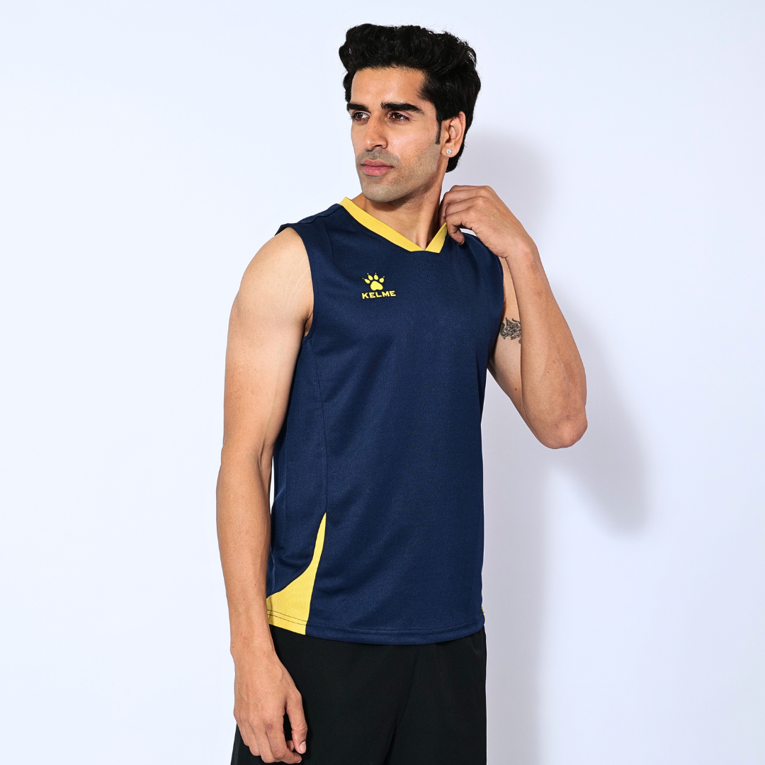 Kelme Men Training Vest - 8451BX1024-White-XS-Kelme USA