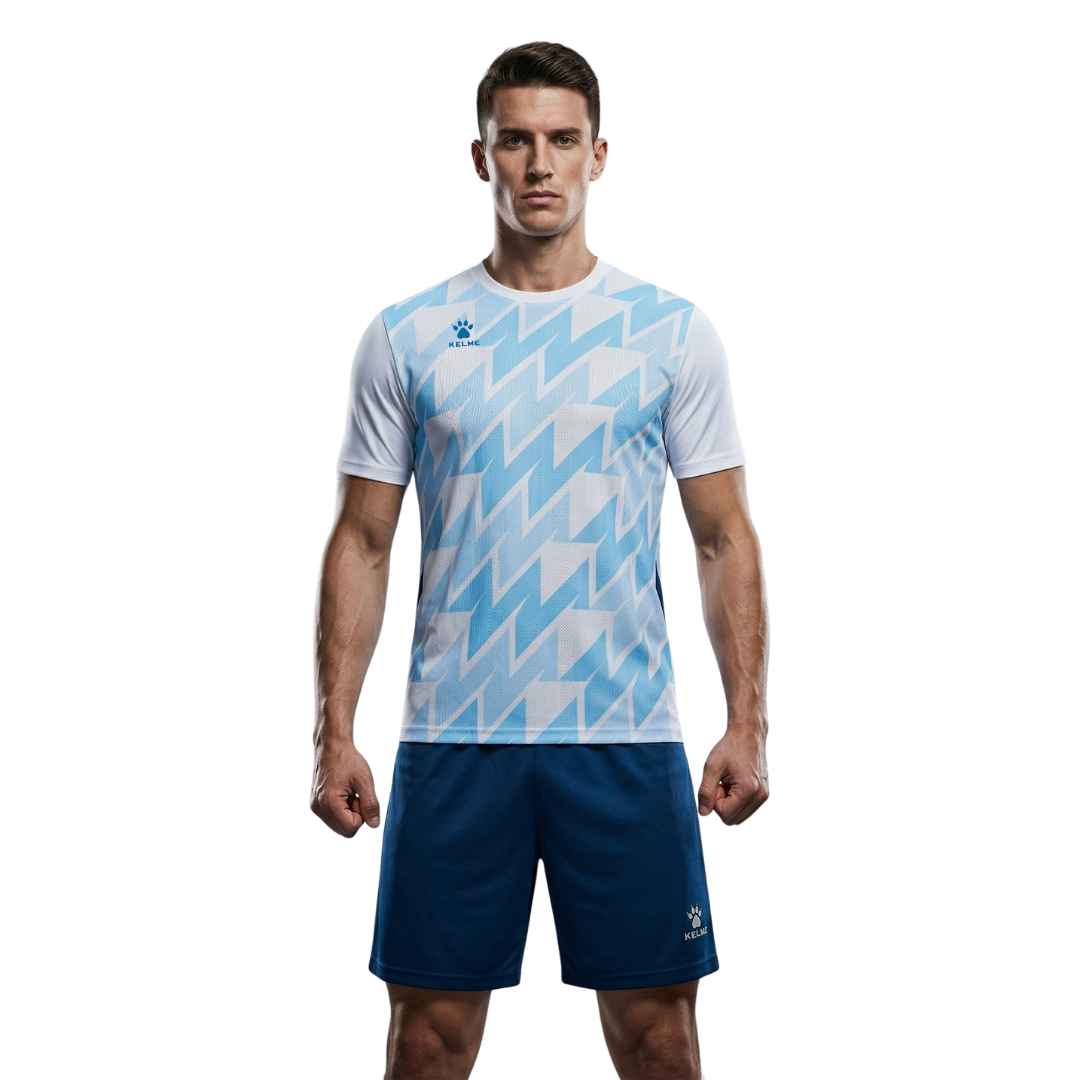 Conjunto de fútbol Kelme de manga corta para hombre - Jacquard | Modelo: 8351ZB1084