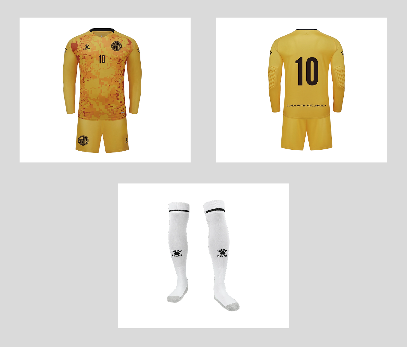 Global United FC Yellow Goalkeeper Uniform Set | KELME Store USA