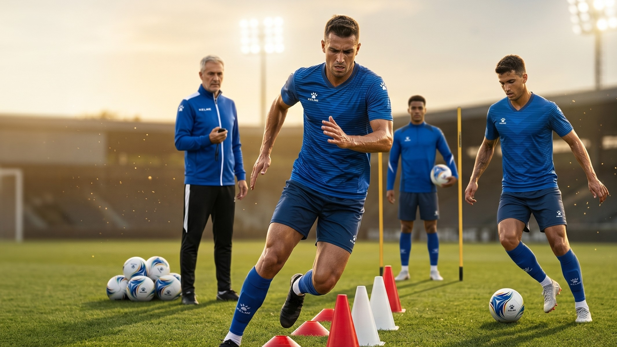 Kelme match ready soccer jerseys create for performance, comfort, and game day intensity.