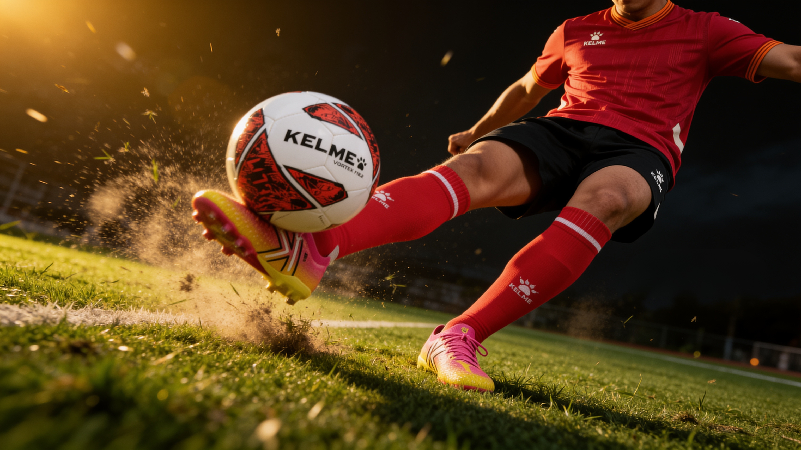 Kelme performance soccer apparel designed for lightweight comfort, durability, and unrestricted movement during training.